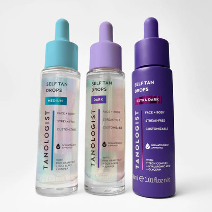 Medium Self-Tan Drops, Face Tanning Drops, 1.01 Fl Oz